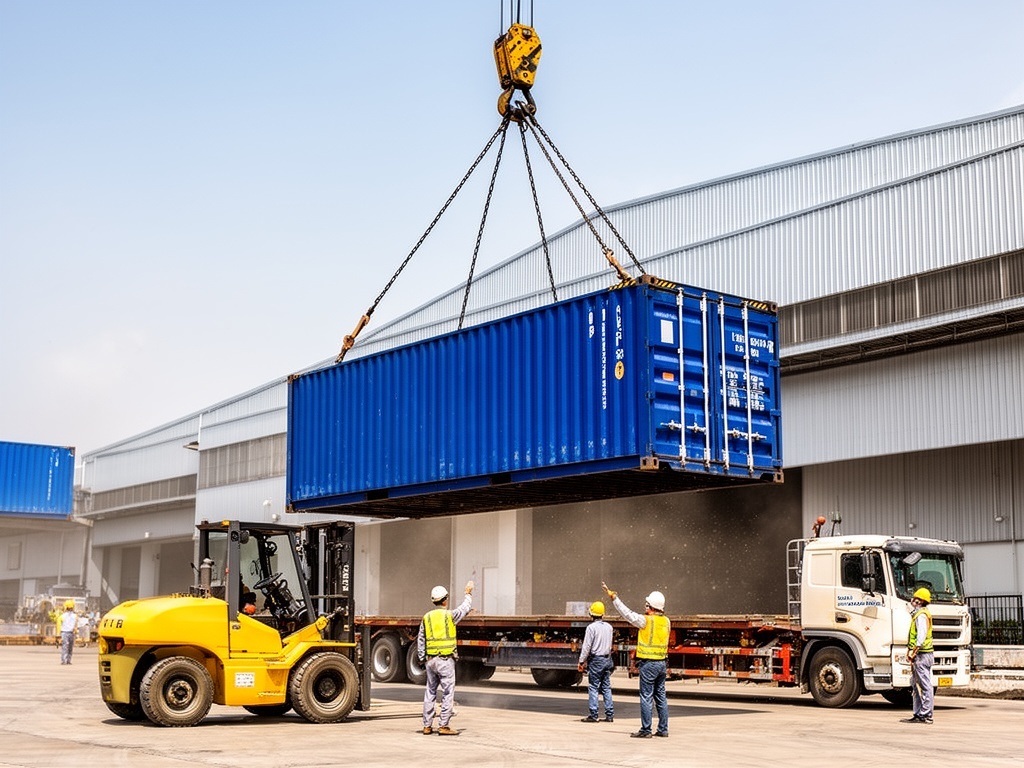 Bốc xếp nâng hạ & Container - Xe cẩu Giang Khôi Hưng Yên [Ảnh minh họa]